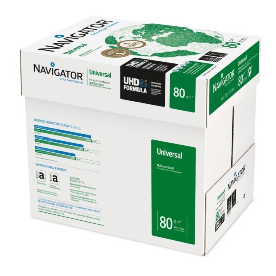 Biuro popierius NAVIGATOR UNIVERSAL, A4, 80 g/m2, 500 lapų