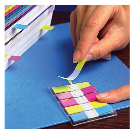Lipnūs žymekliai Post-it, 11,9 x 43,2 mm, 5 spalvos