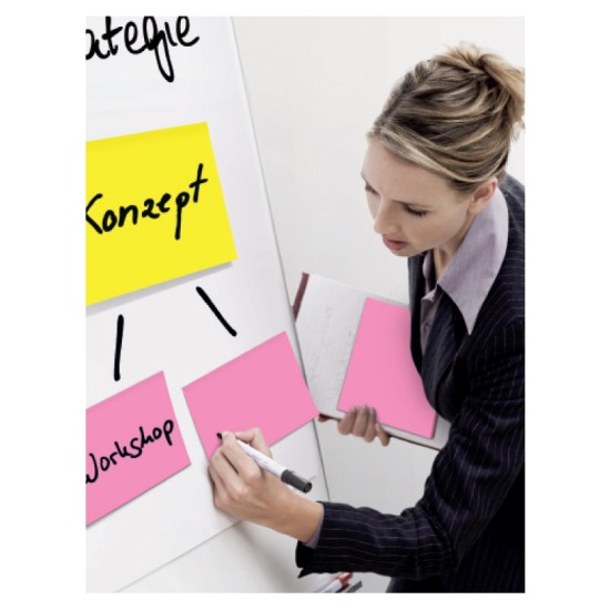Lipnūs lapeliai Post-it Super sticky, 149 x 98,4 mm, įvairios spalvos, 4 vnt./pak.
