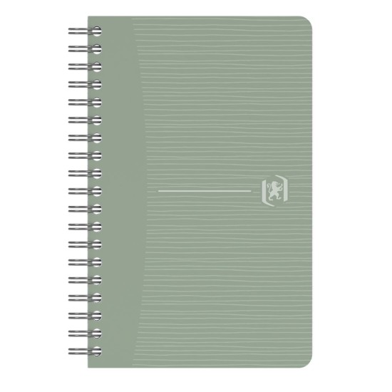 Perdirbtas sąsiuvinis su spirale OXFORD Rec’Up, 9x14 cm, 90 lapų, 90 gsm, langeliais