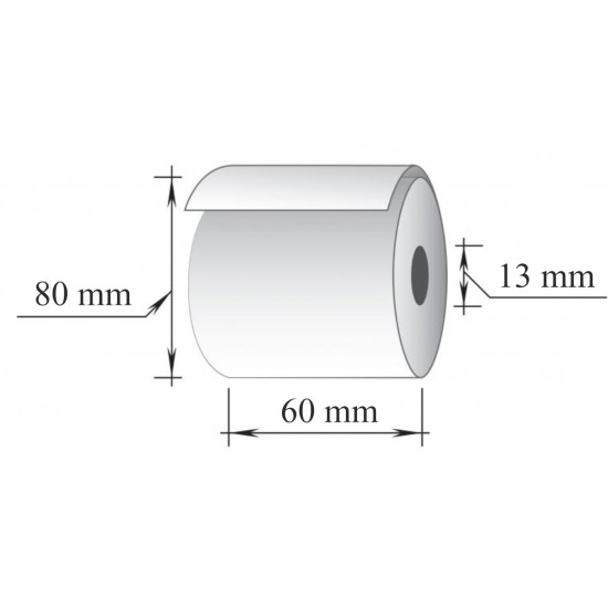 Terminė kasos juosta 60x80m/13mm, 55g., 3 vnt./pak.