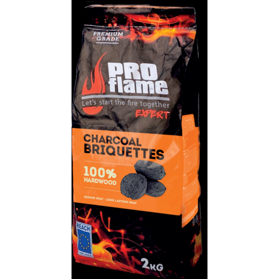Medžio anglies briketai PROflame, 2 kg
