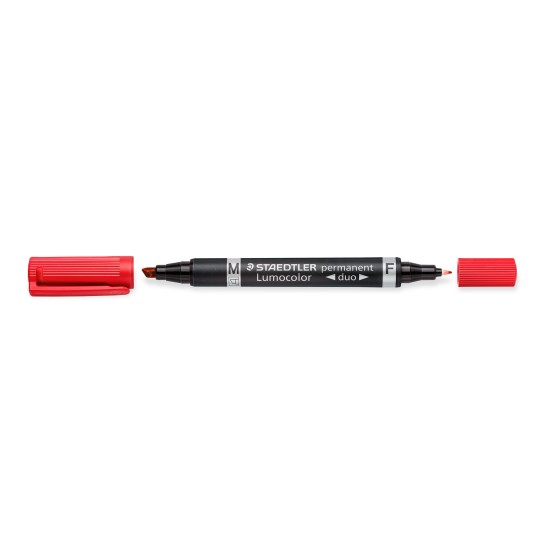 Permanentinis žymeklis STAEDTLER LUMOCOLOR DUO 348, RAUDONA