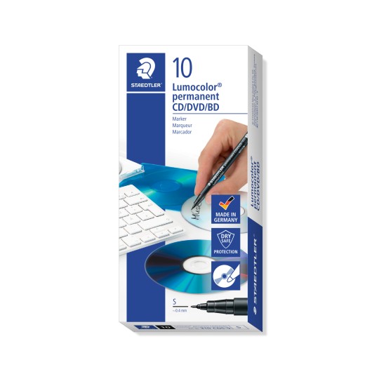 Permanentinis žymeklis STAEDTLER LUMOCOLOR CD/DVD 310, JUODA