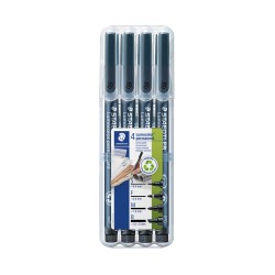 Permanentinių žymeklių rinkinys STAEDTLER LUMOCOLOR 31-9WP4GS, JUODA