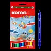 Flomasteriai dvipusiai KORES KORELLO 2 in 1, 10 vnt., dvipusiai