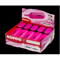 Teksto žymeklis KORES BRIGHT LINER, rožinė