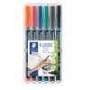 Žymeklis STAEDTLER codec film OHP 317M, 1.0mm, 6 spalvų rinkinys