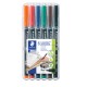 Žymeklis STAEDTLER codec film OHP 317M, 1.0mm, 6 spalvų rinkinys