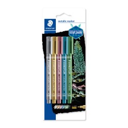 Žymeklis STAEDTLER Metallic, 5 vnt., įvairių sp.