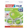 Lipnios juostelės dėklas TESA Mini Tape Dispenser eco su 2vnt. ekologiškų ir skaidrių lipnių juostelių 19mm x 10m