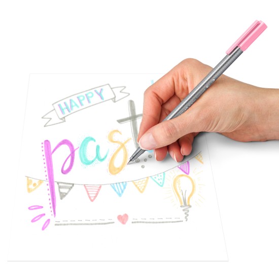 Spalvoti pasteliniai rašikliai STAEDTLER, 0,3 mm, 6 vnt.