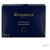 Ilgos rašalo kapsulės WATERMAN, 8 vnt, juoda