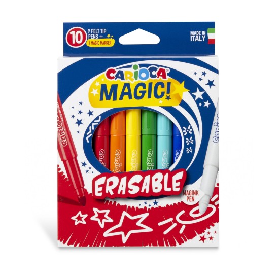 Flomasteriai CARIOCA MAGIC, 9 vnt. + 1 magiškas žymeklis