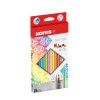 Spalvoti pieštukai KORES KOLORES STYLE, tribriauniai, 3mm, 15 spalvų (2 metalizuotos spalvos ir 1 neoninė)