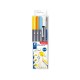 Kūrybinis rinkinys STAEDTLER 3001 STB5-1, 3 spalvų žymekliai, rašiklis ir teptukas