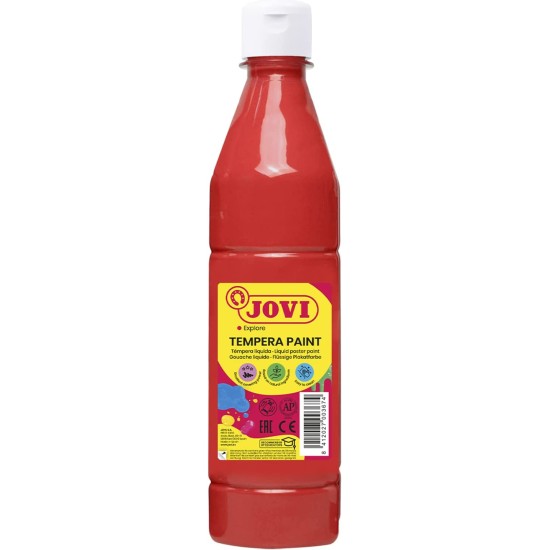 Skystas guašas buteliuke JOVI 1000 ml,  raudona sp. (vermillion)