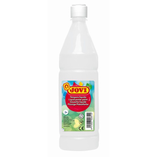 Skystas guašas buteliuke JOVI 1000 ml, balta sp.