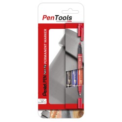 Permanentinis žymeklis Pentel Tool Twin Tip N75W, 0,3–1,2 mm, 3 vnt., įvairios spalvos