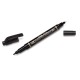 Permanentinis žymeklis Pentel Tool Twin Tip N75W, 0,3–1,2 mm, 3 vnt., įvairios spalvos