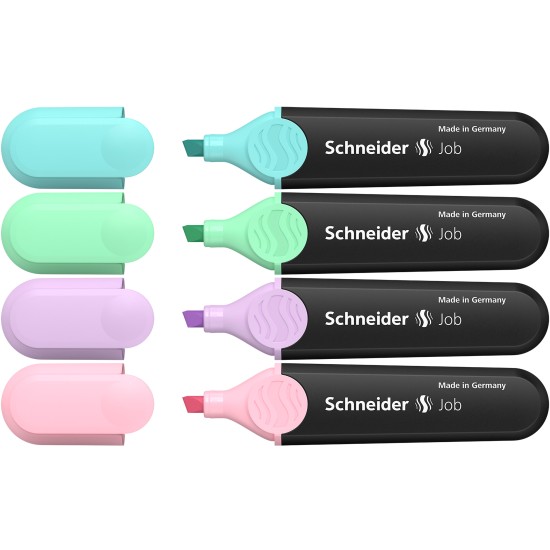 Žymeklis Job pastel asorti Wallet, 4 vnt