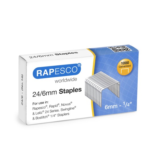 Sąsagėlės RAPESCO  24/6mm  (dėž. 1000 vnt)