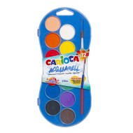 Akvarelė CARIOCA, 12 spalvų, 30mm skersmens