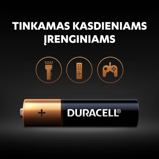 Baterijos DURACELL AAA, LR03, 12vnt