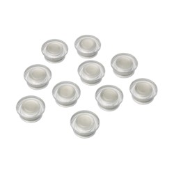 Stiklinės lentos magnetai NOBO CLEAR, 10 vnt./pak., 32 mm, skaidrūs