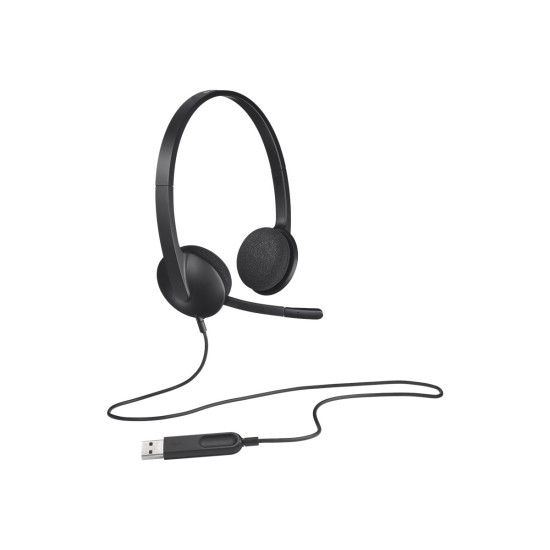 Ausinės Logitech H340 USB (981-000475), juodos