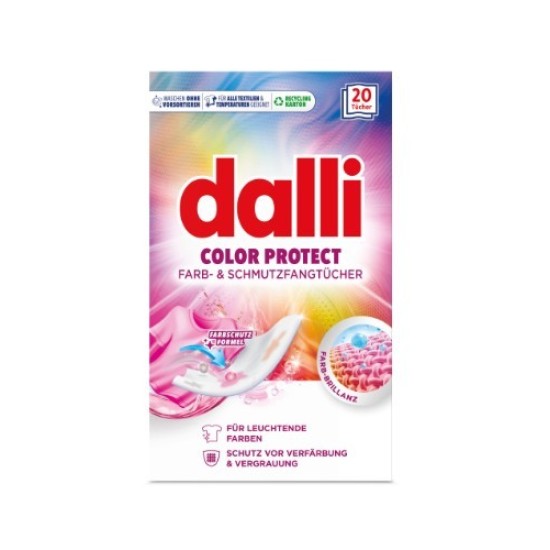 Skalbimo servetėlės DALLI, Color Protect , 20 vnt.