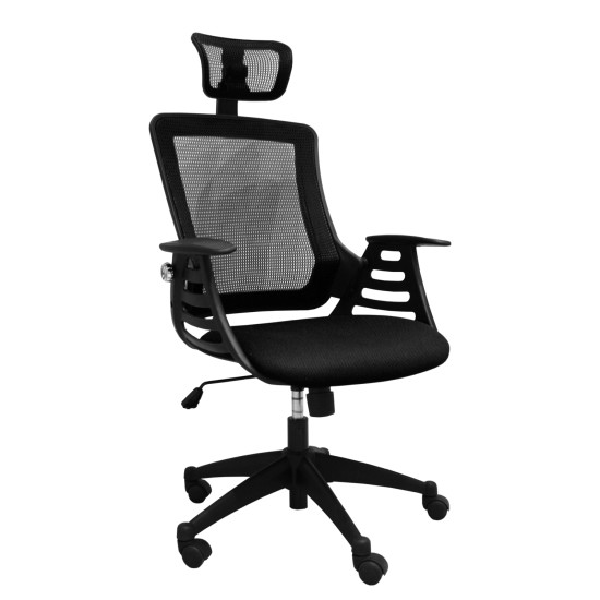Vadovo kėdė OFFICE4YOU MERANO, juodos sp. audinys