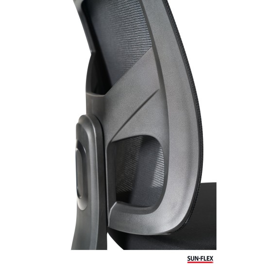 Biuro kėdė SUN-FLEX  OFFICECHAIR su tinkeliu, juoda