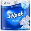 Popieriniai rankšluosčiai SELPAK, 3 sluoksnių, 84 lapeliai, 11,25 m ilgio, 2 ritinėliai, balta sp.