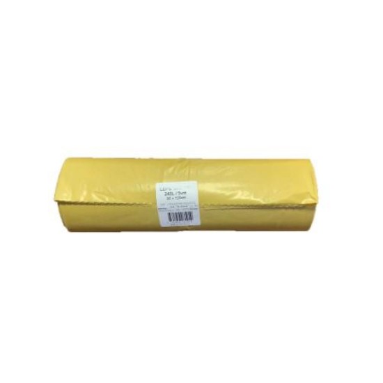 Šiukšlių maišas, 240 l, 50 mk,geltoni, 90 x 120 cm, 5 vnt.