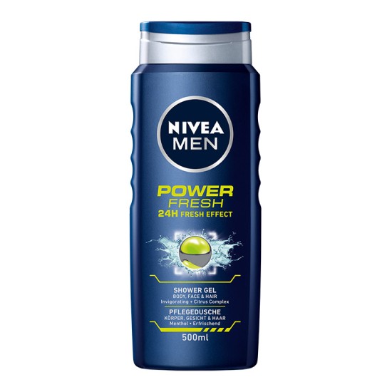 Dušo želė NIVEA Men, Power Fresh, 500 ml