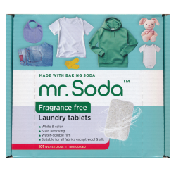 Bekvapės skalbinių tabletės MR. SODA, su soda, 30 vnt.