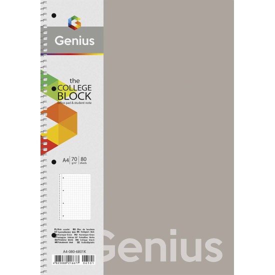 Sąsiuvinis su spirale Schoolboy, 80 lapų, linijomis, A4, 70 gsm