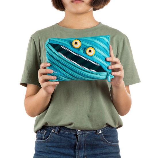 Penalas-pieštukinė ZIPIT Wildlings Jumbo Pouch, ZTMJ-WD-CRE, mėlynos sp.