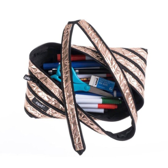 Penalas-pieštukinė ZIPIT Metallic Jumbo Pouch, ZTJ-MT-1, Bronzinė