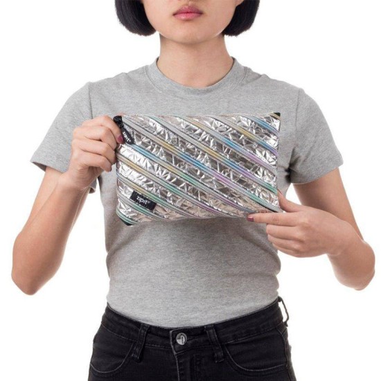 Penalas-pieštukinė ZIPIT Metallic Jumbo Pouch, ZTJ-MT-2, Sidabrinė