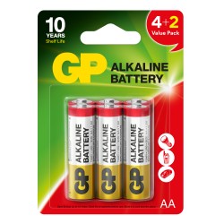Baterija GP ALKALINE RED LR6/AA B4+2