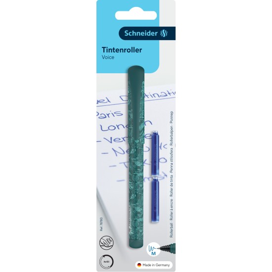 Kapsulinis rašiklis SCHNEIDER Voice assorted Blister, M, mėlynas raš.