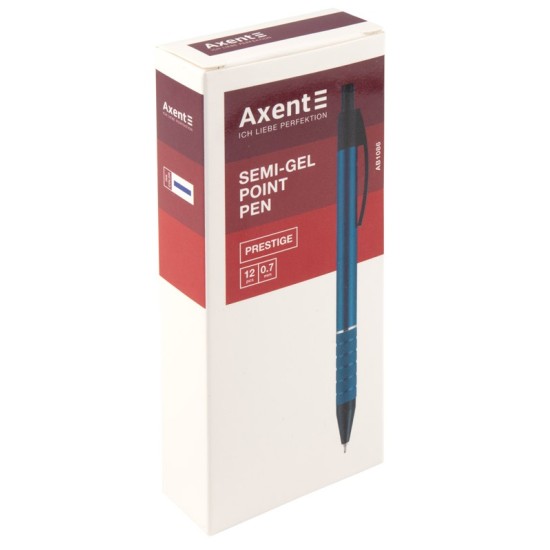 Automatinis tušinukas PRESTIGE, Axent, 0.7mm, mėlynos sp. metalinis korpusas, mėlynos sp.