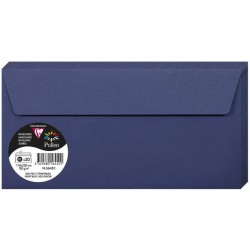 Dekoratyvinis vokas POLLEN, Clairefontaine, DL (110x220mm), 120gsm, tamsiai mėlynos sp.