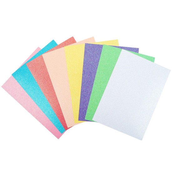 Dekoratyvinis spalvotas kartonas KITE, A4, 290gsm, 8 blizgančios sp.