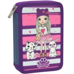 Penalas PET SHOP, CoolForSchool, 205x140x45 mm, su 2-iem atverčiamais skyriais