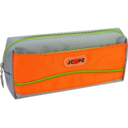Penalas JCPZ, CoolForSchool, 200x85x45 mm, su 2-iem skyriais, pilkos/oranžinės sp.