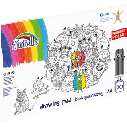 Piešimo albumas FIORELLO, A4, 20 lapų, 80gsm