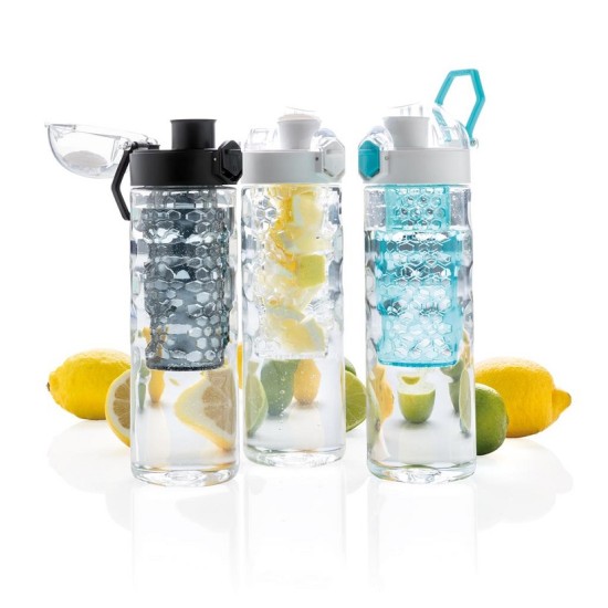 Gertuvė XD XCLUSIVE, 700ml, su juodos sp. infuzoriumi, skaidrus tritano plastikas, su užrakinamu dangteliu